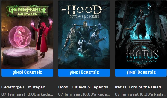 Epic Games’ten Üç Ücretsiz Oyun 30 Haziran 2022